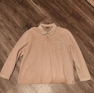 Van Heusen Flex Mens Long Sleeve Tan